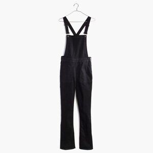 Madewell Cali Demi-Boot Overalls in Black Frost - size small